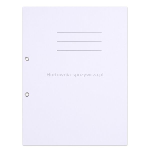 Skoroszyt OFFICE PRODUCTS Budget, karton, z oczkiem, nadruk, 1/1, A4, 250gsm, biały