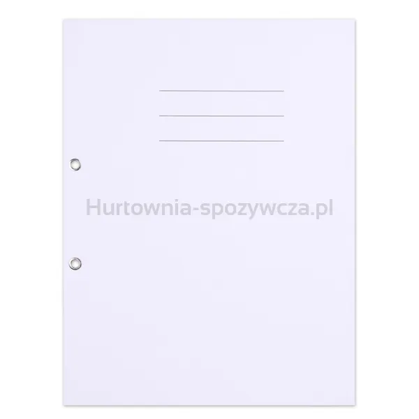 Skoroszyt OFFICE PRODUCTS Budget, karton, z oczkiem, nadruk, 1/1, A4, 250gsm, biały