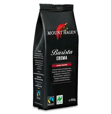 Mount Hagen Kawa Ziarnista Arabica 100 % Barista Crema Fair Trade Bio 500 G [BIO]