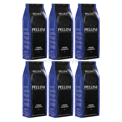 Pellini Kawa Ziarnista Crema Classica 1000 G x 6 sztuk