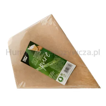 Papstar Torebki Na Frytki Z Miejscem Na Dip, Papierowe, &Quotpure&Quot, 27 Cm X 21,5 Cm, Kolory: Brązowy/Biały, Pojemność 300 G, 50 Szt.