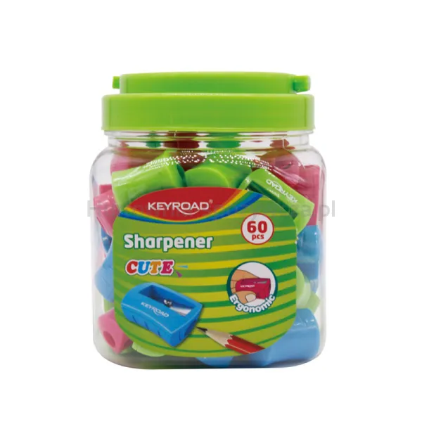 Temperówka Keyroad Cute, Plastikowa, Pojedyncza, Tuba, Mix Kolorów