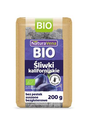 Naturavena Bio Śliwki Kalifornijskie Suszone Bezglutenowe Bio 200 G [BIO]