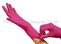 Rękawice Nitrylowe Bezpudrowe Maxter, 100 Szt., Rozmiar M, Różowe - 4