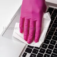 Rękawice Nitrylowe Bezpudrowe Maxter, 100 Szt., Rozmiar M, Różowe - 5