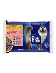 Optivital Saszetki Sterile - Pełnoporcjowa Karma Dla Dorosłych Kotów Sterylizowanych. Z Indykiem I Cielęciną 4X85G