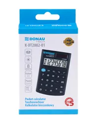 Kalkulator KieSzamponkowy Donau Tech, 8-Cyfr. Wyświetlacz, Wym. 97X60X10 Mm, Czarny