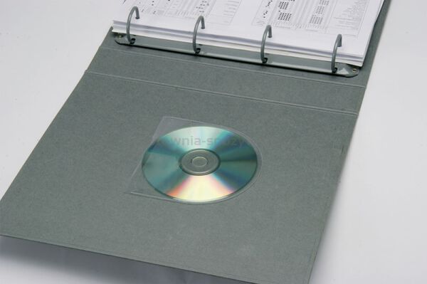 Kieszeń samoprzylepna Q-CONNECT, na 2-4 płyty CD/DVD, 127x127mm, 10szt. - 2