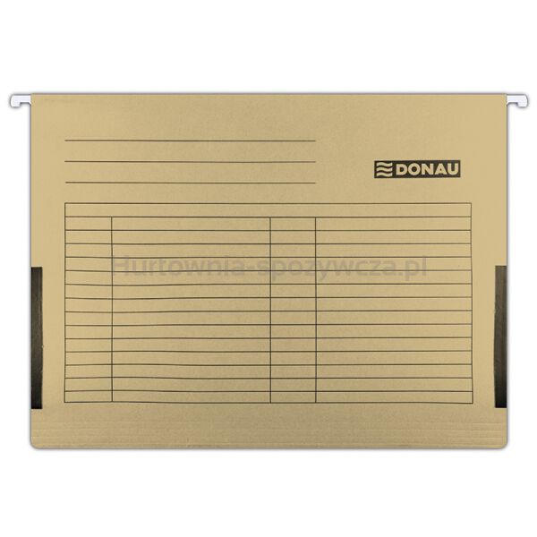 Donau Teczka zawieszkowa z boczkami, A4, 230gsm, brązowa 