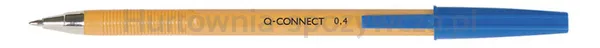 Długopis Q-CONNECT z wymiennym wkładem 0,4mm (linia), zawieszka, niebieski