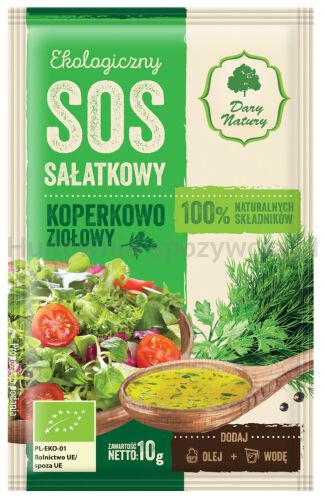 Sos Sałatkowy Koperkowo - Ziołowy Bio 10 G - Dary Natury [BIO]