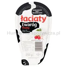 Łaciaty Twaróg tłusty 250g klinek