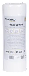 Ścierka DONAU HOME, z wiskozą 70%, rolka, max, 23x39cm, 25 listków, biała