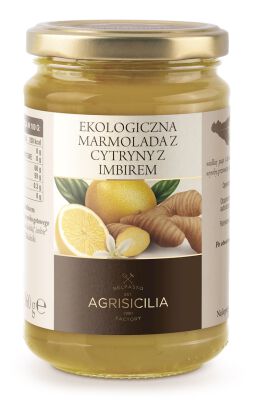 Marmolada Z Cytryn Z Imbirem Bio 360 G - Agrisicilia [BIO]