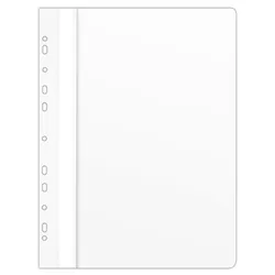 Donau Skoroszyt PVC, A4, twardy, 150/160mikr., wpinany, biały 