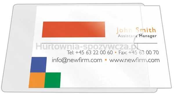 Kieszeń Samoprzylepna Q-Connect, Na Wizytówki, Rozc. Na Kr. Boku, 60X95Mm, 10Szt.