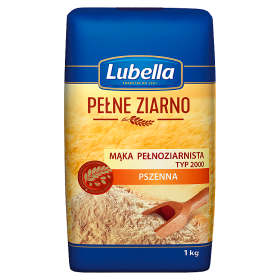 Lubella Pełne Ziarno Mąka Pełnoziarnista Pszenna Typ 2000 1 Kg