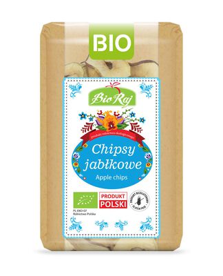 Bio Raj Chipsy Jabłkowe Bezglutenowe Bio (Polska) 50 G [BIO]