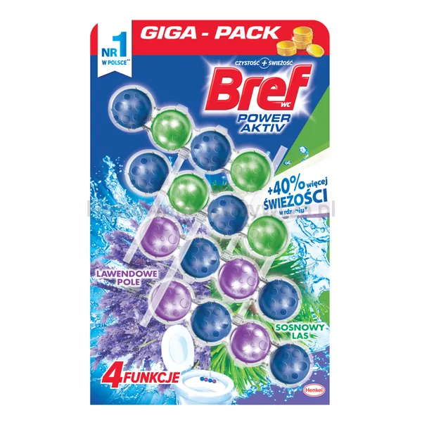 Bref Power Aktiv Sosnowy Las+Lawendowe Pole 4X50G
