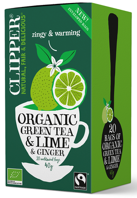 Clipper  Herbata Zielona Z Limonką I Imbirem Fair Trade Bio (20 X 2 G) 40 G [BIO]