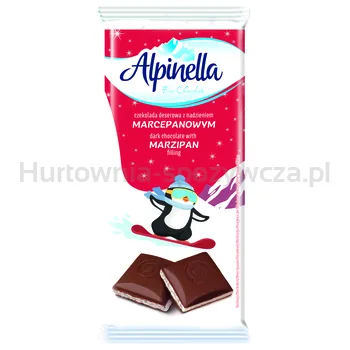 Alpinella Czekolada mleczna z nadzieniem marcepanowym (50%) 100 g