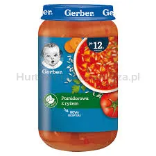 Gerber Zupka pomidorowa z ryżem 250g