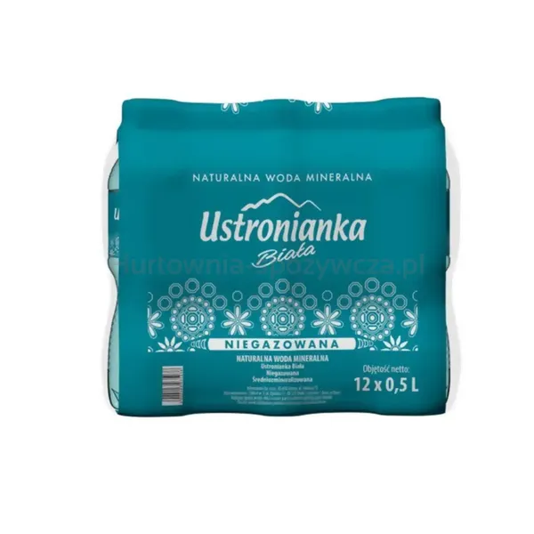 Woda Ustronianka Biała 0,5L niegazowana(butelka bez kaucji)(data przydatności 31.07.2026)