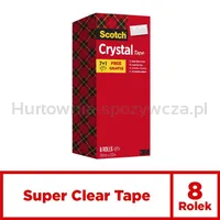 Taśma biurowa SCOTCH® Crystal (6-1933R8), 19mm, 33m, 7szt., 1 rolka GRATIS - 5