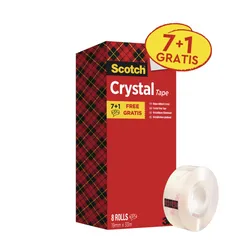 Taśma Biurowa Scotch® Crystal (6-1933R8), 19Mm, 33M, 7Szt., 1 Rolka Gratis