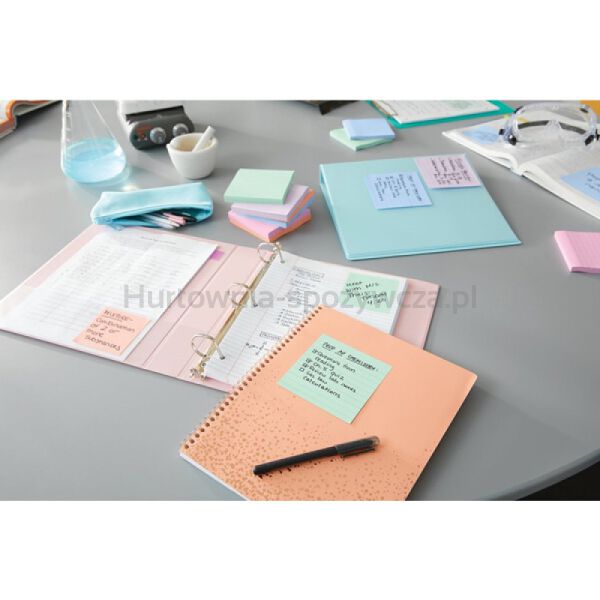 Ekologiczne karteczki samoprzylepne Post-it®, NATURE, pastelowe, 76x76mm, 6x100 kart. - 2