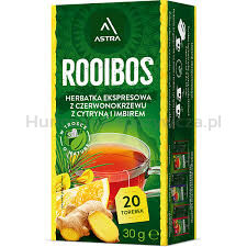 Astra Rooibos z cytryną i imbirem 20 torebek ekspresowa