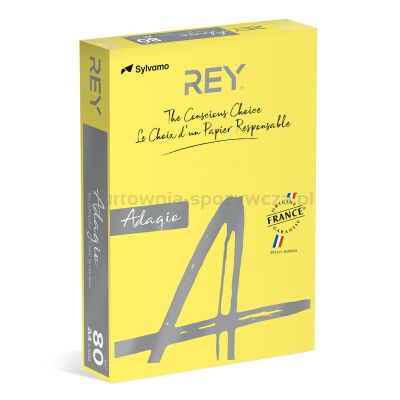 Rey Adagio Papier ksero A4, 80gsm, 66 żółty intense *RYADA080X425 R200, 500 ark. 