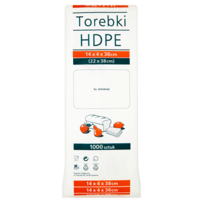 Torebki Hdpe 22 X 38 Cm 1000 Sztuk