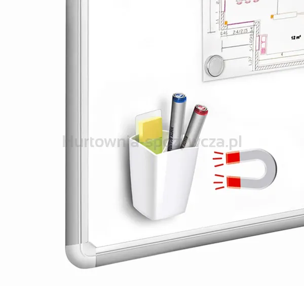 Przybornik magnetyczny CEP Pro GLOSS, biały