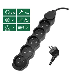 Przedł. 5Gn Z/U 3M +Włącz.