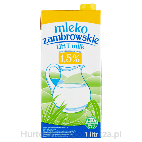 Mleko Zambrowskie Uht 1,5% 1L Mlekpol