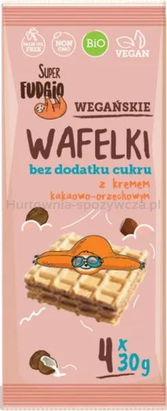 Wafelki Z Kremem Kakaowo-Orzechowym B/C Bio 120 G