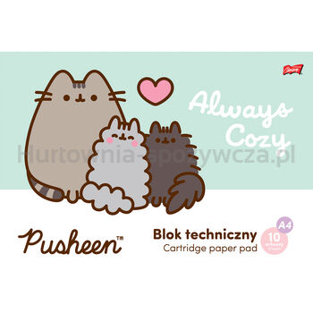 Blok techniczny A4, 10 kartek Pusheen