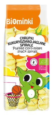 Chrupki Kukurydziano-Jaglane Spirale Bezglutenowe Bio 60 G - Biominki [BIO]