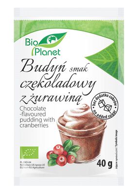 Bio Planet Bio Planet Budyń O Smaku Czekoladowym Z Żurawiną Bio 40 G [BIO]