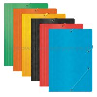 Office Products Teczka z gumką, Preszpan, A4, 390Gsm, 3-Skrz., Zielona - 2