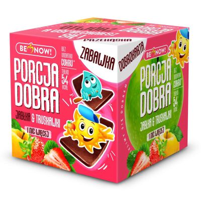 Kostka Z Niespodzianką (Przekąska Jabłkowo - Truskawkowa + Zabawka) 16 G - Porcja Dobra [BIO]