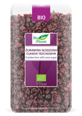 Żurawina Słodzona Cukrem Trzcinowym Bio 1 Kg - Bio Planet [BIO]