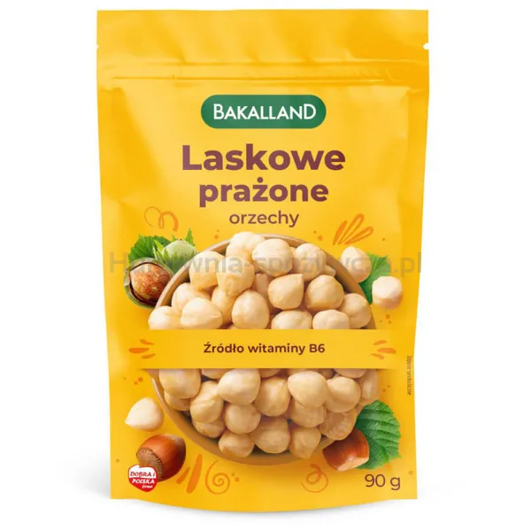 Orzechy Laskowe Blanszowane, Bakalland, 90Gr