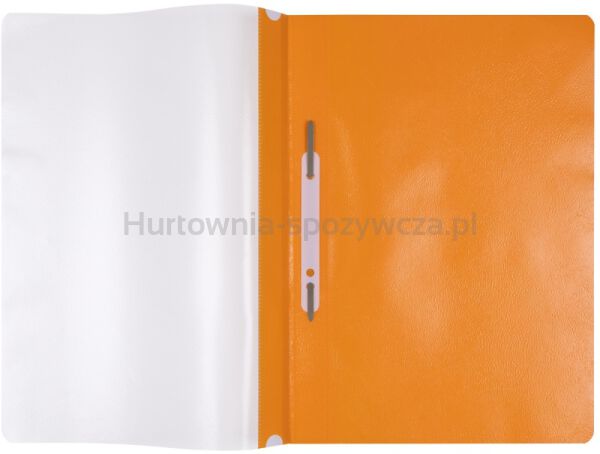 Skoroszyt OFFICE PRODUCTS, PP, A4, miękki, 100/170mikr., wpinany, pomarańczowy - 2