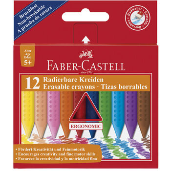 Kredki grip trójkątne 12-kolorów faber castell