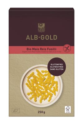 Makaron (Kukurydziano - Ryżowy) Świderki Bezglutenowy Bio 250 G - Alb-Gold [BIO]