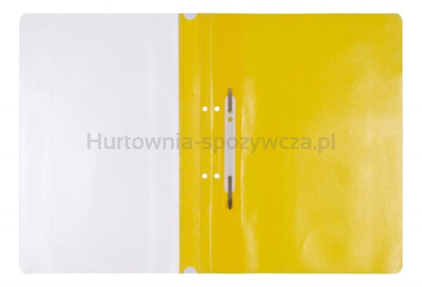 Office Products Skoroszyt, PP, A4, 2 otwory, 100/170mikr., wpinany, żółty  - 2