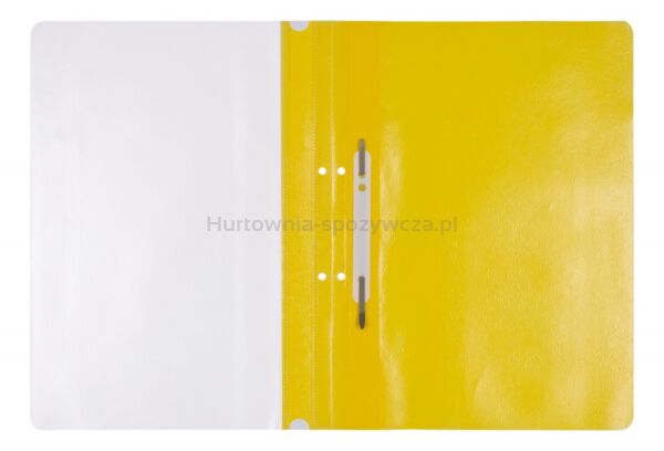 Office Products Skoroszyt, PP, A4, 2 otwory, 100/170mikr., wpinany, żółty  - 2