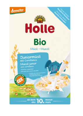 Musli Junior Z Płatkami Kukurydzianymi Bez Dodatku Cukrów Od 10 Miesiąca Demeter Bio 250 G - Holle [BIO]